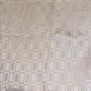 White Geometric Shower Curtain